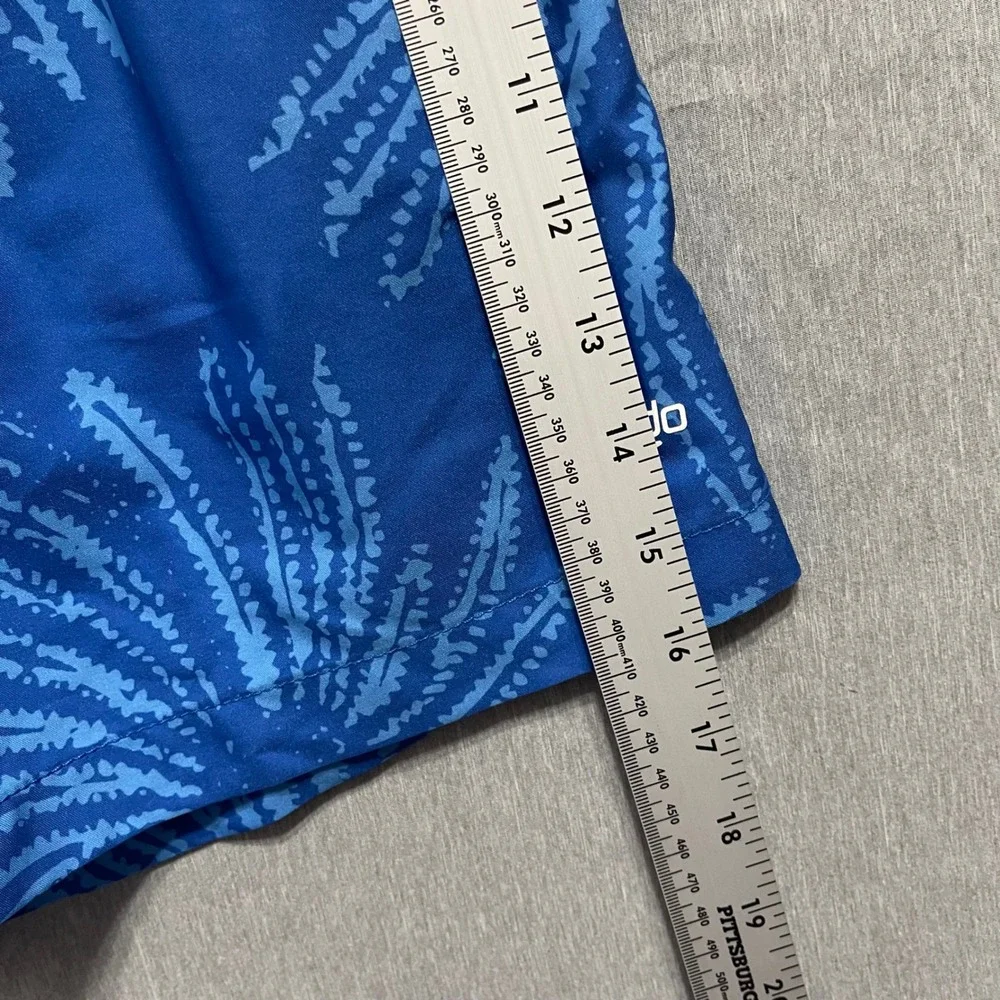 Speedo Swim Trunks Mens Large Blue Abstract‎ Print Lined Board Shorts Beach Surf